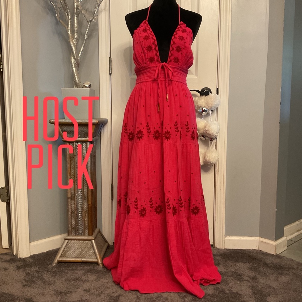 Free People Real Love Embroidered Dress